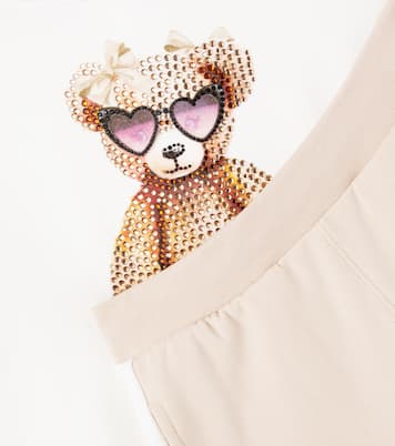 Set de sweat-shirt à capuche et pantalon de survêtement en coton mélangé | Monnalisa