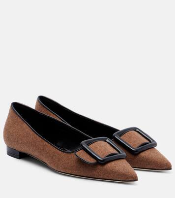 Maysale buckled ballet flats | Manolo Blahnik