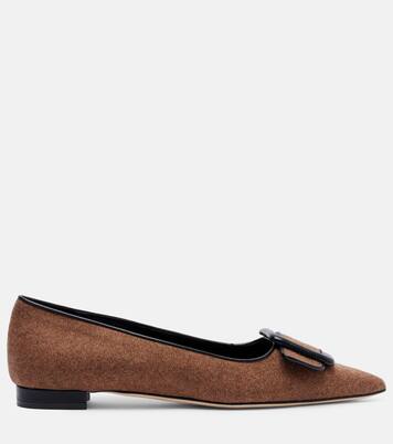 Maysale buckled ballet flats | Manolo Blahnik