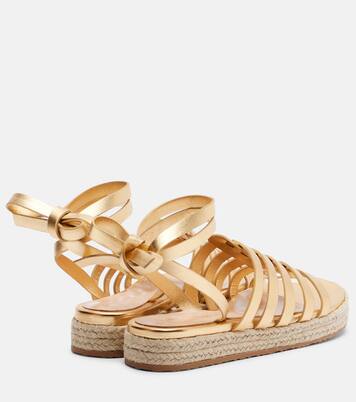 Leather espadrille sandals | Gianvito Rossi