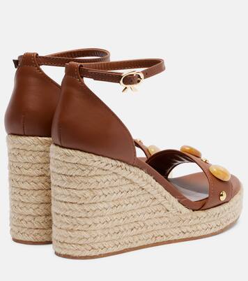 Verzierte Espadrille-Wedges aus Leder | Gianvito Rossi