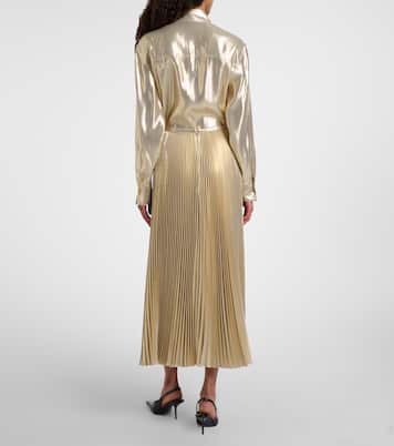 Essai silk-blend lamé midi skirt  | Joseph