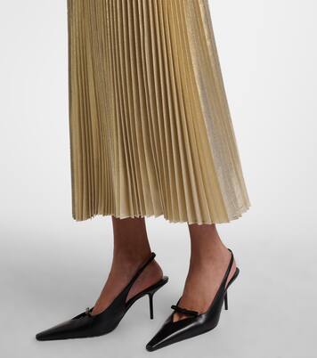 Essai silk-blend lamé midi skirt  | Joseph