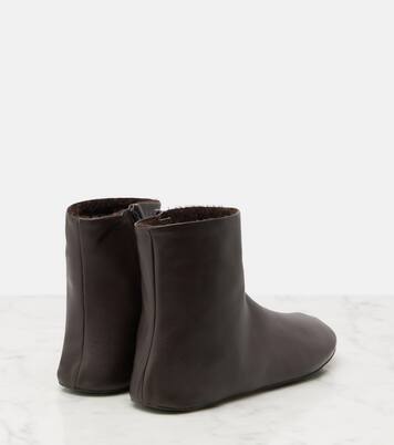 Stella shearling-lined leather ankle boots | The Row
