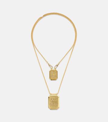 Collana No Risk No Glory in oro 18kt con diamanti | Marie Lichtenberg