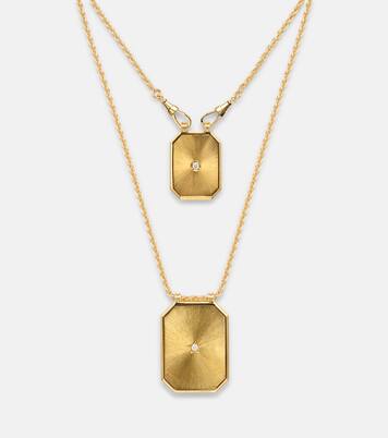 Collana No Risk No Glory in oro 18kt con diamanti | Marie Lichtenberg