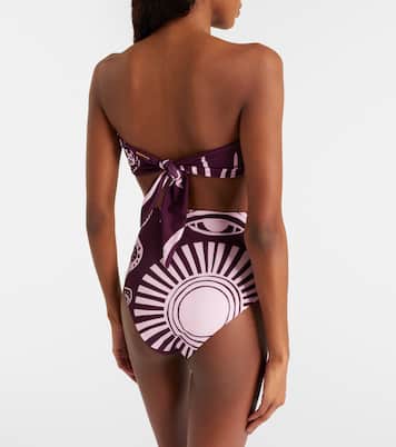 Haut de bikini bustier Maple imprimé | Cala de la Cruz