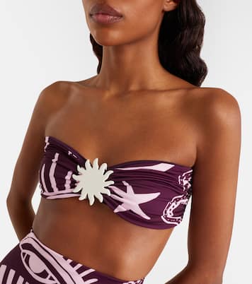 Haut de bikini bustier Maple imprimé | Cala de la Cruz