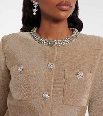 Maxikleid aus Lamé mit Kristallen | Self-Portrait