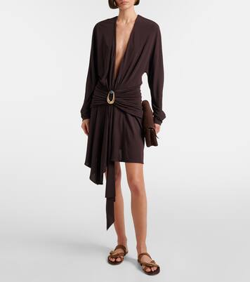 Stone Pin draped jersey minidress | Christopher Esber