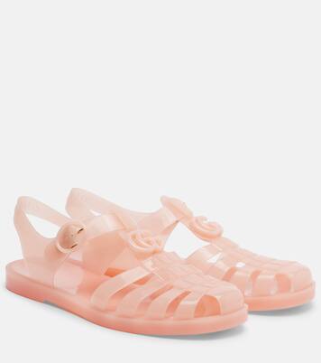 Glossy Double G fisherman sandals | Gucci