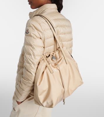 New Trick leather-trimmed tote bag | Moncler