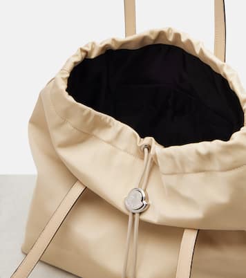 New Trick leather-trimmed tote bag | Moncler