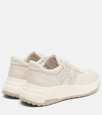 H669 glitter leather sneakers | Hogan