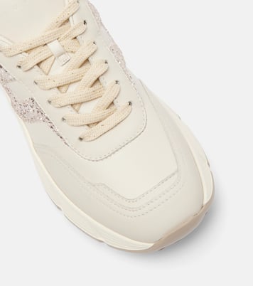 H669 glitter leather sneakers | Hogan