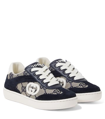 Sneakers G74 GG aus Canvas mit Veloursleder | Gucci Kids