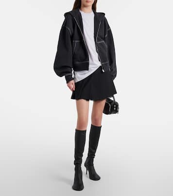 Inbora lace-trimmed pleated miniskirt | Acne Studios