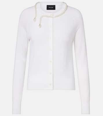Cardigan in lana con perle bijoux | Simone Rocha