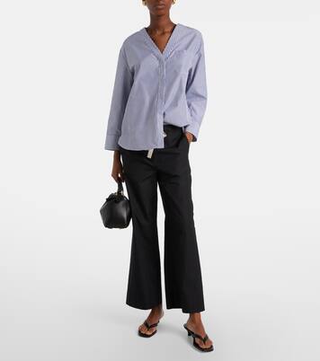 Argento cotton cropped wide-leg pants | 'S Max Mara