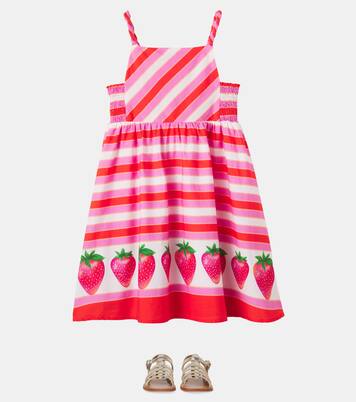 Bedrucktes Kleid Moranguita aus Baumwolle | Fábula