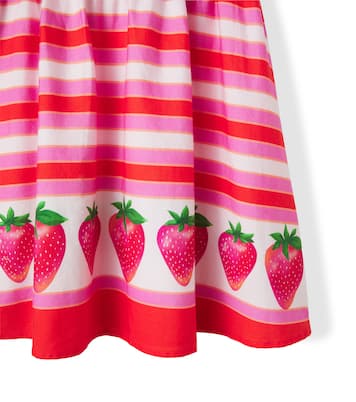 Bedrucktes Kleid Moranguita aus Baumwolle | Fábula