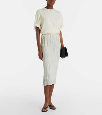 Cotton-blend midi skirt | Róhe