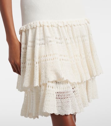 Vestido corto acanalado de croché | Polo Ralph Lauren