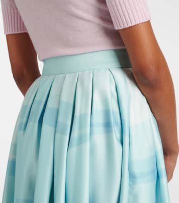 Printed satin maxi skirt | Leo Lin