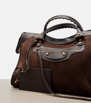 Tote Bag Le City Medium aus Veloursleder und Leder | Balenciaga