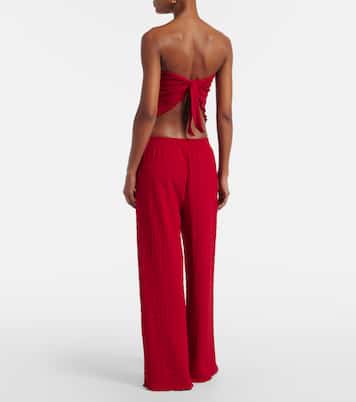 Mika seersucker wide-leg pants | Jade Swim