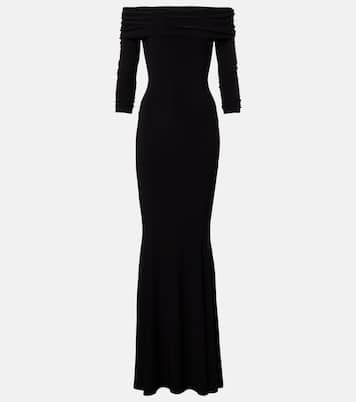 Off-Shoulder-Maxikleid aus Jersey | Norma Kamali