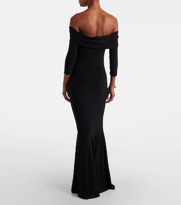 Off-Shoulder-Maxikleid aus Jersey | Norma Kamali