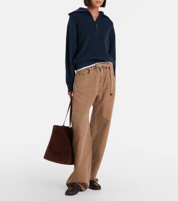 Monili cotton half-zip sweater | Brunello Cucinelli