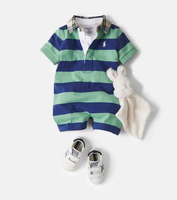 Baby striped cotton jersey playsuit | Polo Ralph Lauren Kids