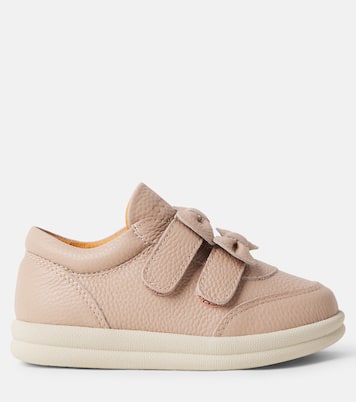 Loena bow-detail leather sneakers | Donsje