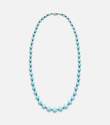 Beaded necklace with turquoise and diamonds | Ileana Makri
