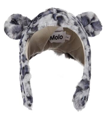 Snowy leopard-print hat | Molo