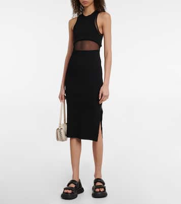 Midikleid aus Jersey und Mesh | Stella McCartney
