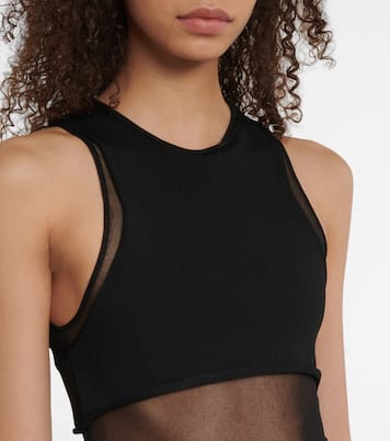 Midikleid aus Jersey und Mesh | Stella McCartney