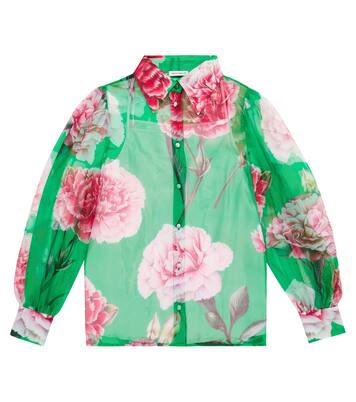 Floral silk chiffon shirt | Dolce&Gabbana Kids
