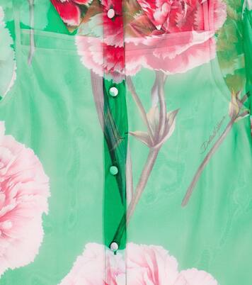 Floral silk chiffon shirt | Dolce&Gabbana Kids