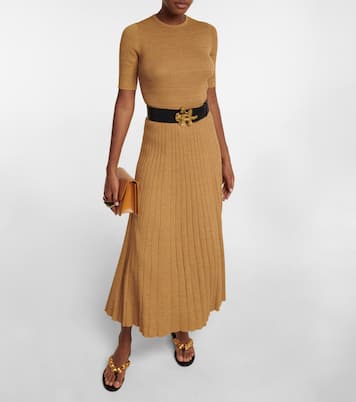 Midirock aus Rippstrick | Tory Burch