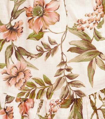 Jupe Anneke Flounce en coton à fleurs | Zimmermann Kids