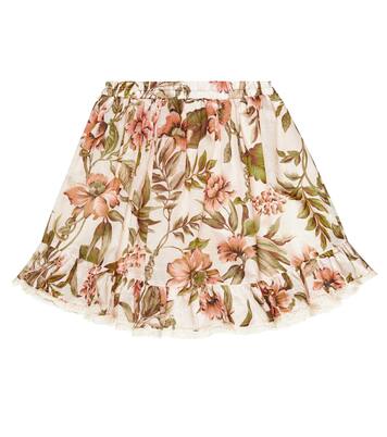 Jupe Anneke Flounce en coton à fleurs | Zimmermann Kids