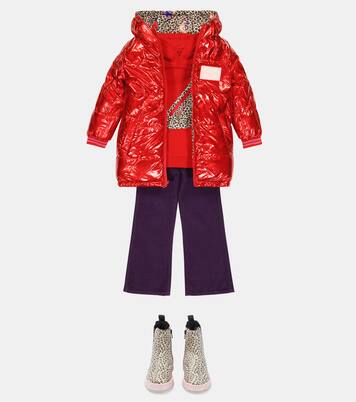 Leopard-print leather boots | Marc Jacobs Kids