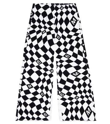 Printed flared cotton sweatpants | MM6 Maison Margiela Kids