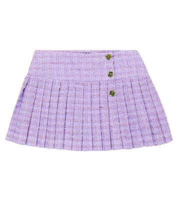Medusa pleated tweed skirt | Versace Kids