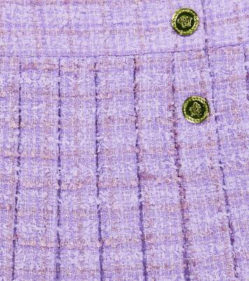 Medusa pleated tweed skirt | Versace Kids