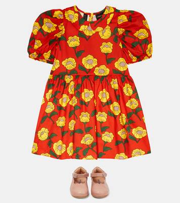 Flowers printed cotton dress | Mini Rodini
