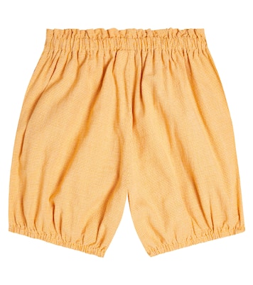 Embroidered checked cotton shorts | Jellymallow